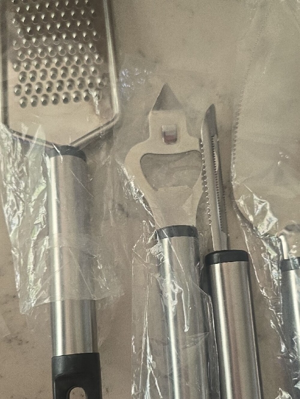 Stainless Steel Kitchen Utensil Set in Silver and Black - 7-Piece - Picture 6 of 7
